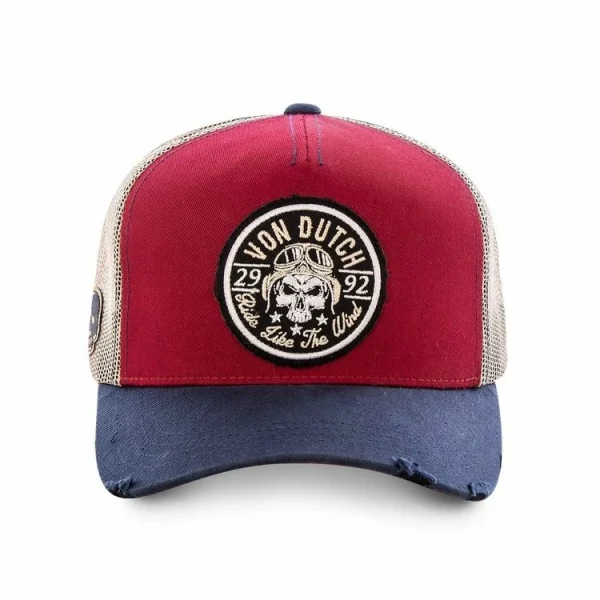 dernière tendance VONDUTCH Casquette Baseball Filet Biker Rouge 3