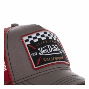 VONDUTCH Casquette Trucker Homme Filet Square Marron luxe soldes 10