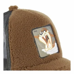 grande qualité CAPSLAB Casquette Looney Tunes Taz Filet Avec Fausse Fourrure 11