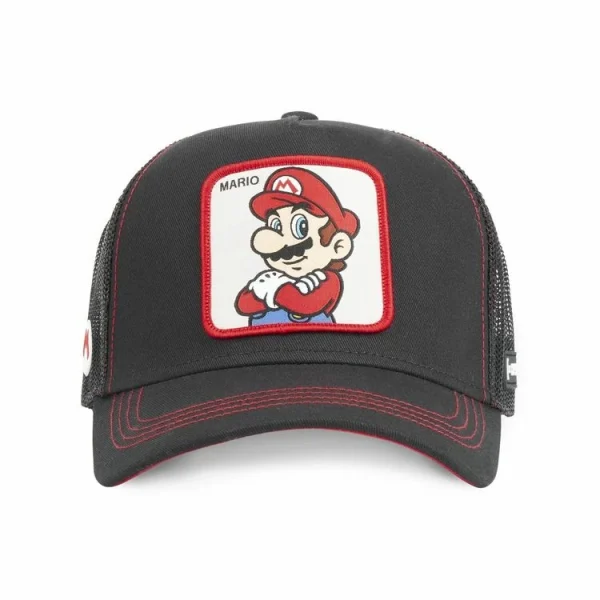 en promotion CAPSLAB Casquette Trucker Super Mario Blanc 3