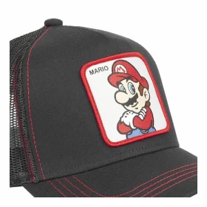 en promotion CAPSLAB Casquette Trucker Super Mario Blanc 11