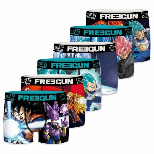 FREEGUN Lot De 6 Boxers Homme Dragon Ball Super en solde 1