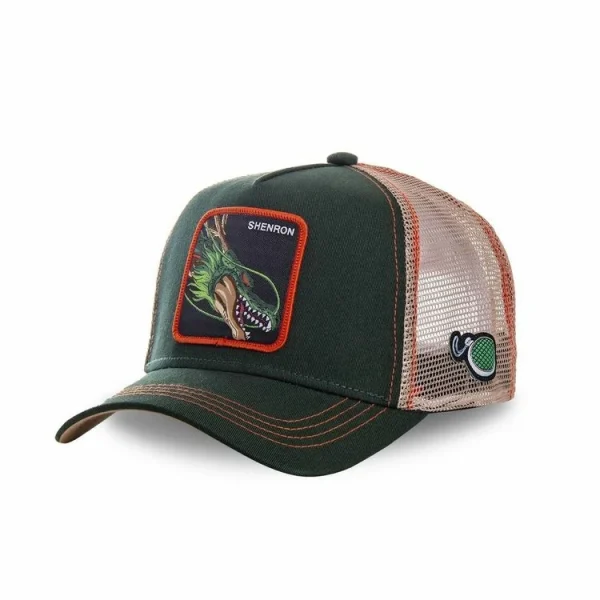 CAPSLAB Casquette Trucker Dragon Ball Z Shenron Kaki site pas cher 1