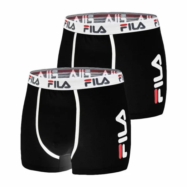 Satisfait ou Remboursé FILA Lot De 2 Boxers Coton Homme FU5040 Uni 1