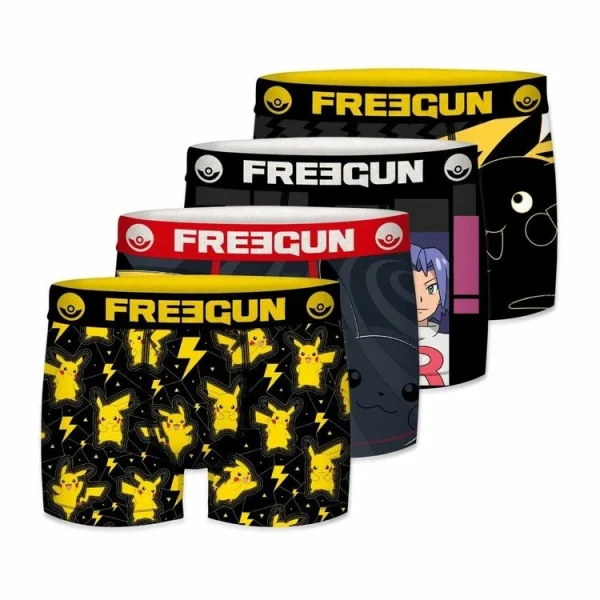 soldes ligne FREEGUN Lot De 4 Boxers Homme Pokémon 1