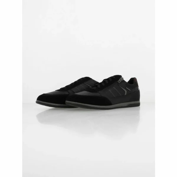 magasin en ligne france GEOX Chaussures Basses Cuir Ou Simili Geox Renan Black Uomo Sneakers Noir 7-374 3