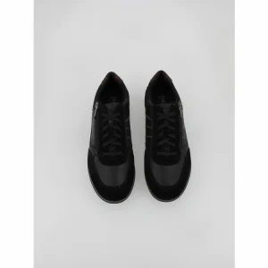 magasin en ligne france GEOX Chaussures Basses Cuir Ou Simili Geox Renan Black Uomo Sneakers Noir 7-374 13