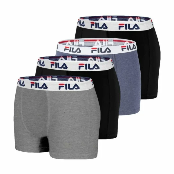 soldes ligne FILA Lot De 4 Boxers Homme En Coton FU5016 1