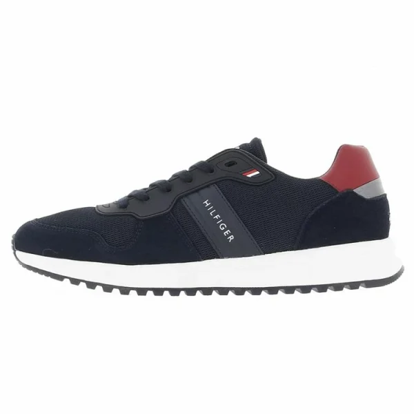 acheter en ligne Tommy Hilfiger Chaussures Mode Ville Tommy Hilfiger Modern Corporate Mix Runner Rwb Bleu 7-563 1