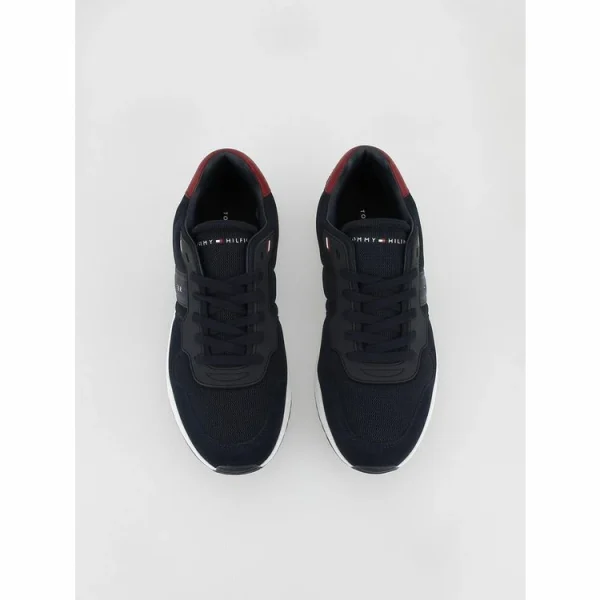 acheter en ligne Tommy Hilfiger Chaussures Mode Ville Tommy Hilfiger Modern Corporate Mix Runner Rwb Bleu 7-563 5