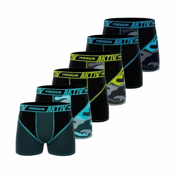 FREEGUN Lot De 6 Boxers Homme Aktiv Sport Lifestyle site soldes 1