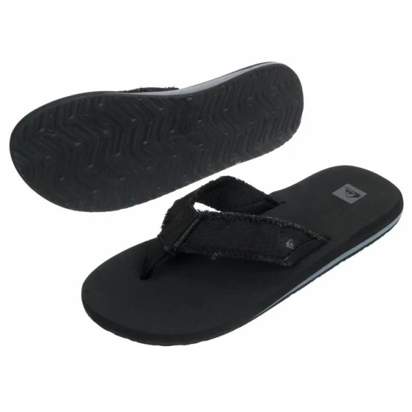 QUIKSILVER Tongs Claquettes Quiksilver Monkey Abyss Noir Tong Noir 61013 REMISE allant jusqu. 3