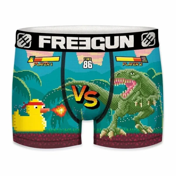 FREEGUN Boxer Homme Geek Gaming Duck VS Dino soldes 1