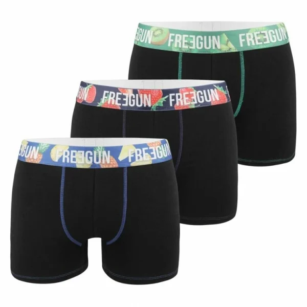 FREEGUN Lot De 3 Boxers Homme En Coton Bio Fruts Meilleur Prix Garanti 1