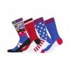 site pas cher FREEGUN Lot De 4 Paires De Chaussettes De Ville Homme Fantaisie América 11