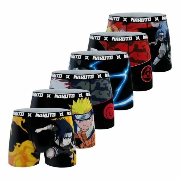 NARUTO Lot De 6 Boxers Homme Naruto soldes de Noël 1