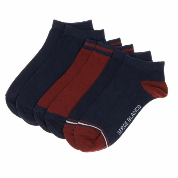 SERGE BLANCO X3 Paires De Chaussettes Marine/Bordeaux Homme Serge Blanco en ligne officielle 1