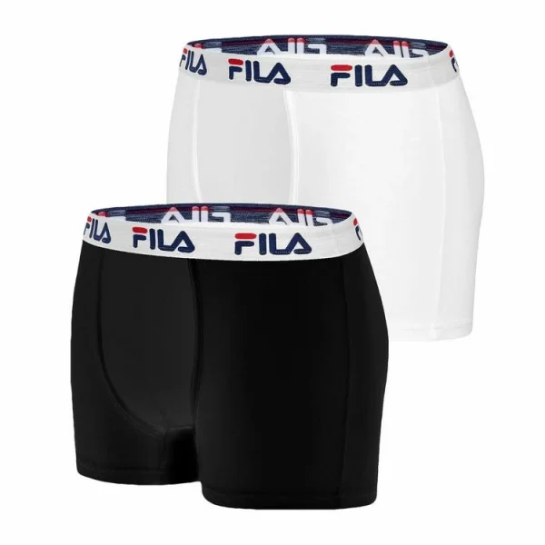 FILA Lot De 2 Boxers Coton Homme FU5016 Uni outlet soldes 1