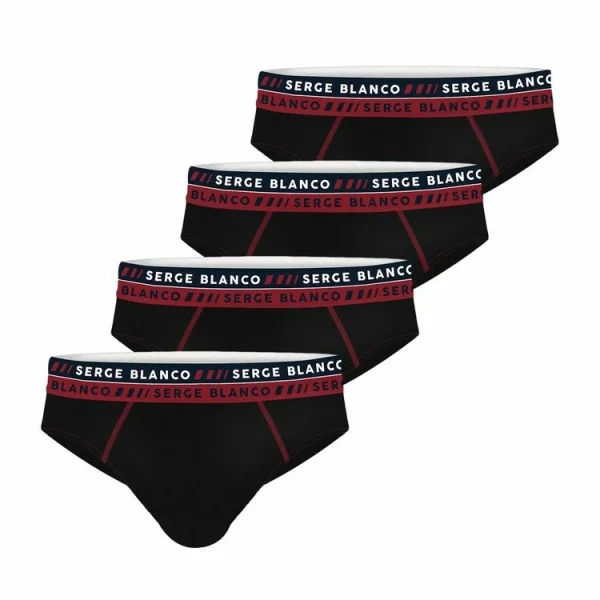 SERGE BLANCO Lot De 4 Slips Homme En Coton French Pas Cher Magasin Soldes 1