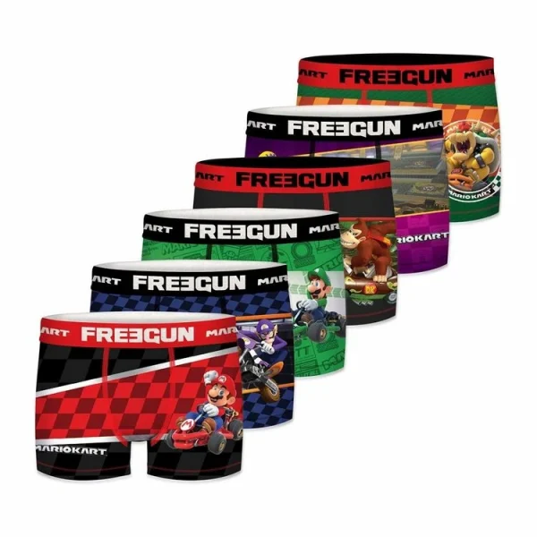 FREEGUN Lot De 6 Boxers Homme Mario Kart boutique en ligne 1